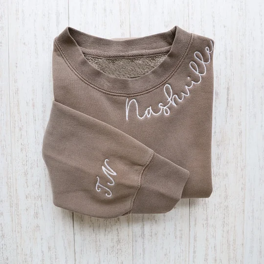 BRIDESMAID CUSTOM CREW-Custom Embroidered Crewneck