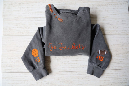 Vintage Custom Crew-Custom Embroidered Sweatshirt On Chest