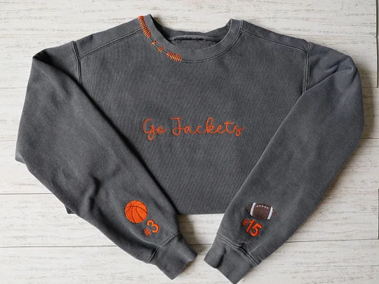 Vintage Custom Crew-Custom Embroidered Sweatshirt On Chest
