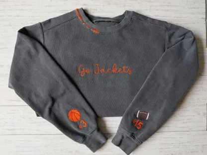 Vintage Custom Crew-Custom Embroidered Sweatshirt On Chest
