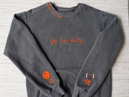 Vintage Custom Crew-Custom Embroidered Sweatshirt On Chest