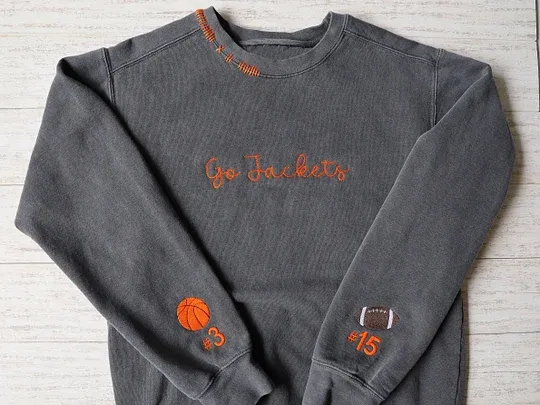 Vintage Custom Crew-Custom Embroidered Sweatshirt On Chest