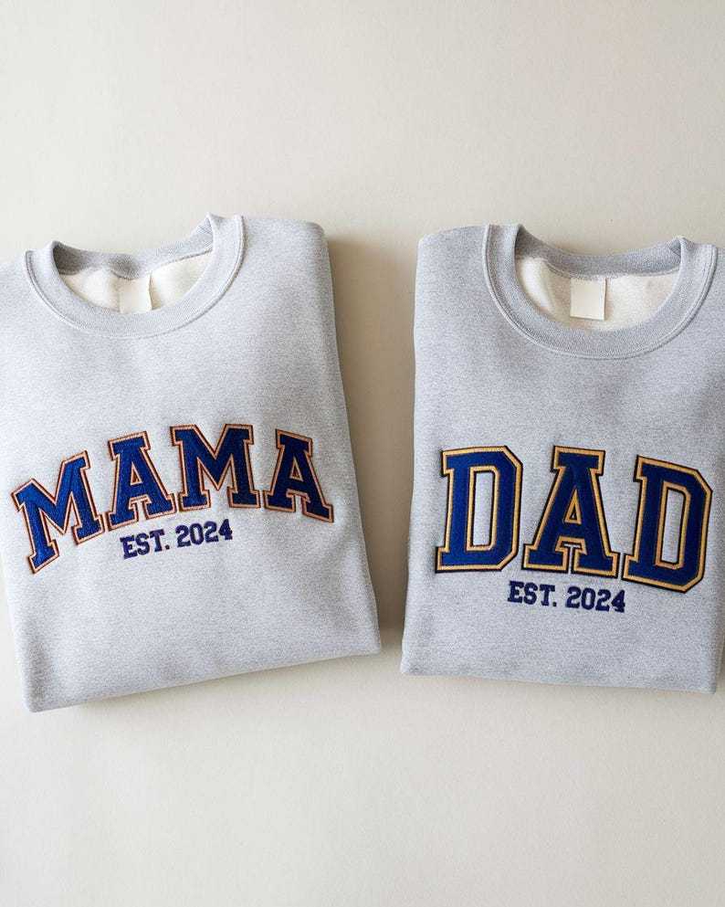Personalisierter Bestickter Papa Sweatshirt, Geschenk für Papa, Opa