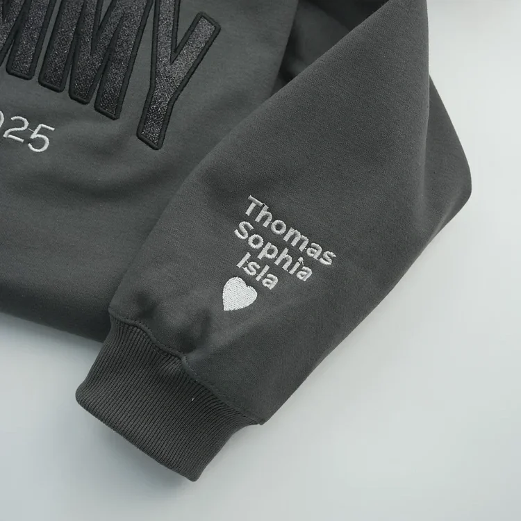 Embroidered Applique Glitter Mama T-Shirt & Sweatshirt For Mom