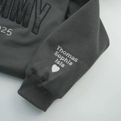 Embroidered Applique Glitter Mama T-Shirt & Sweatshirt For Mom