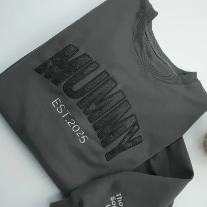 Embroidered Applique Glitter Mama T-Shirt & Sweatshirt For Mom