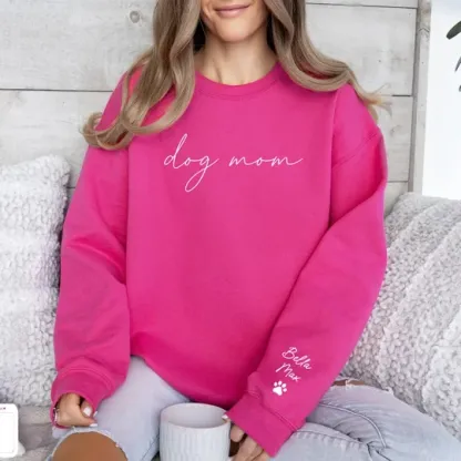 Custom Puff Print Sweatshirt Est Year with Kids Names on Sleeve