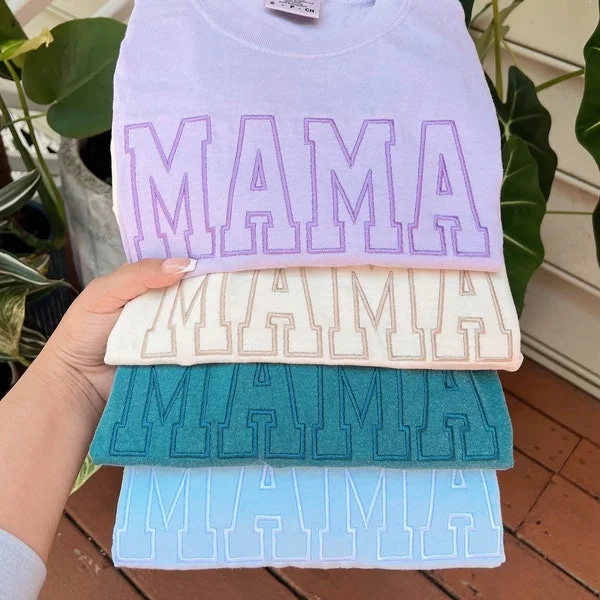 Custom Mom Embroidered Sweatshirt With Child's Name On The Sleeve Mother's Day Gift For Mom From Daughter