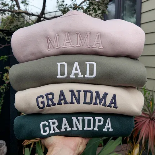 Personalized Mama Sweatshirt with Kid Names On Sleeve, Mother's Day Gift