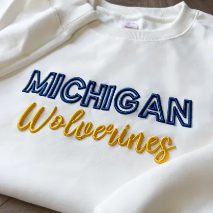 Custom 3D PUFF Embroidery Team Sweatshirt