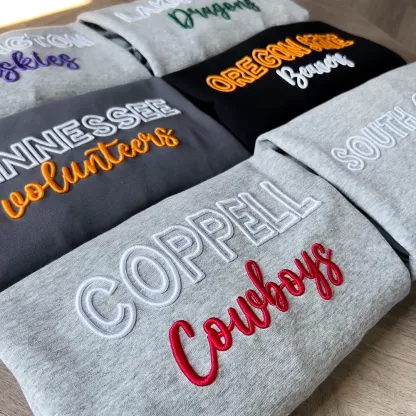 Custom 3D PUFF Embroidery Team Sweatshirt