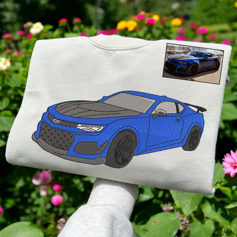 Gifts For Car Lover Custom Embroidered Car Hoodie