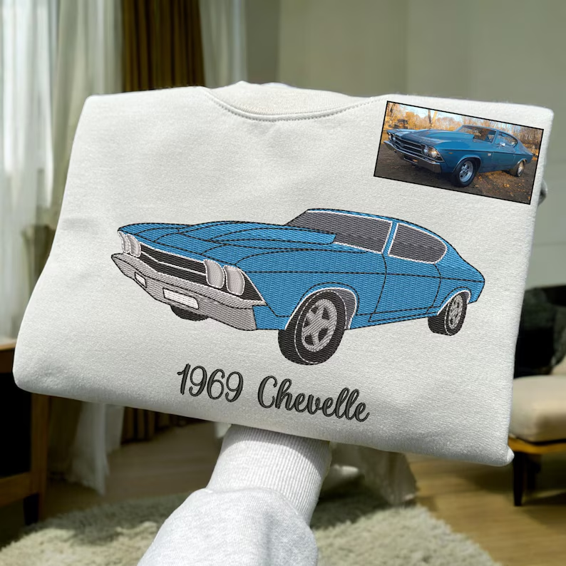 Gifts For Car Lover Custom Embroidered Car Hoodie