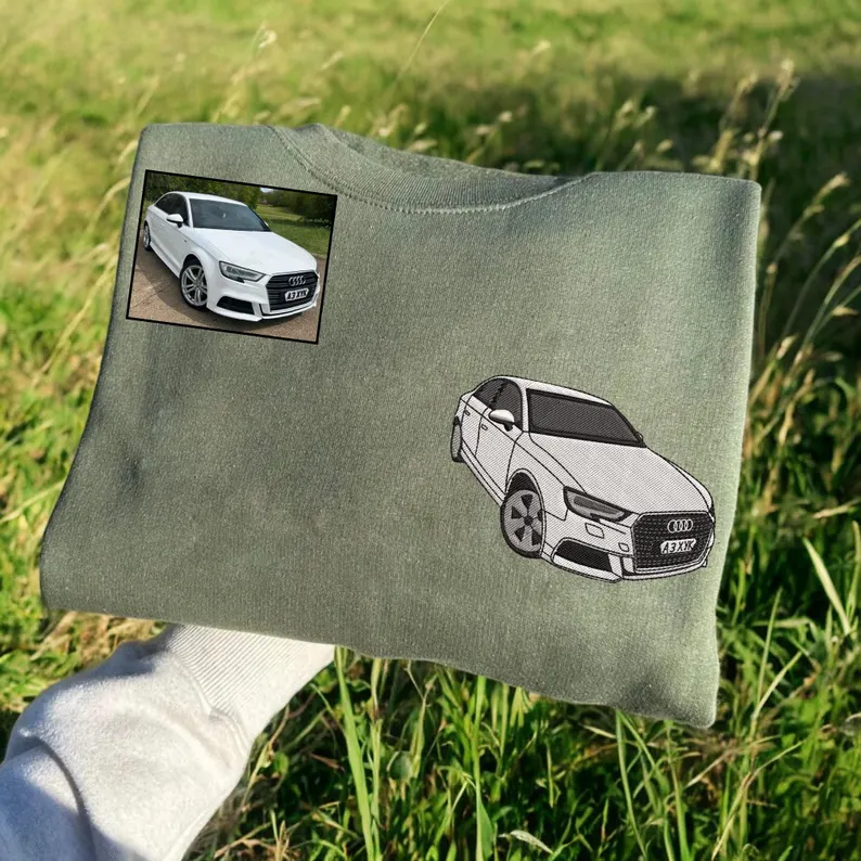 Gifts For Car Lover Custom Embroidered Car Hoodie