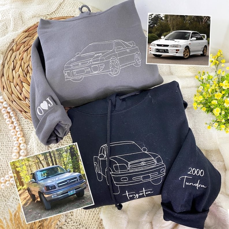 Customized Car Embroidered Hoodies