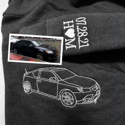 Customized Car Embroidered Hoodies