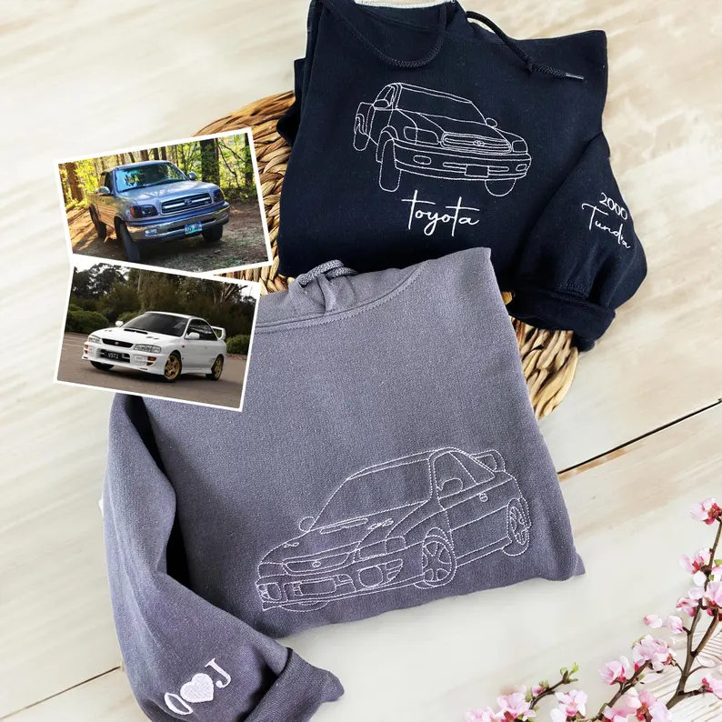Customized Car Embroidered Hoodies
