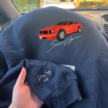 Customized Car Embroidered Hoodies