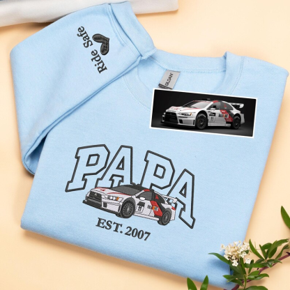 Custom Embroidered Car Hoodie For Dad, Unique Birthday Gifts For Dad
