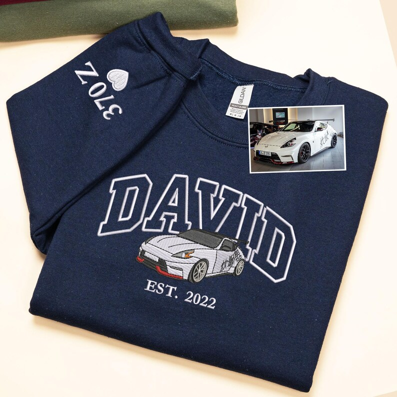 Custom Embroidered Car Hoodie For Dad, Unique Birthday Gifts For Dad