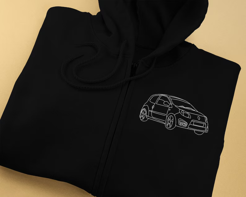Custom Full-Zip Hoodie Car Using Car Photo-Custom Dad Birthday Full-Zip Hoodie From Daughter