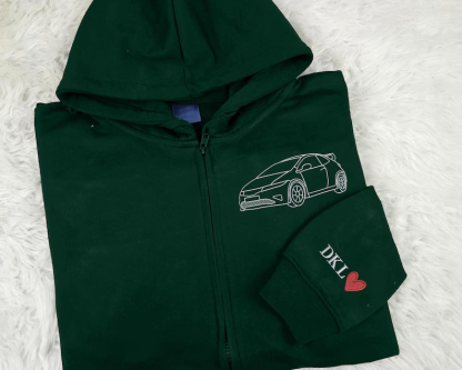 Custom Full-Zip Hoodie Car Using Car Photo-Custom Dad Birthday Full-Zip Hoodie From Daughter
