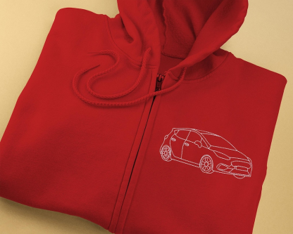 Custom Full-Zip Hoodie Car Using Car Photo-Custom Dad Birthday Full-Zip Hoodie From Daughter
