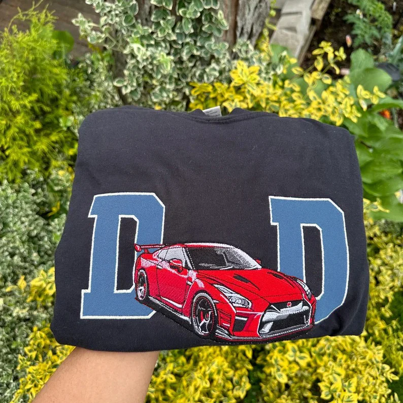 Custom Embroidered Car Photo Dad Shirt ,Fathers Day Shirt, Car Enthusiast Gift