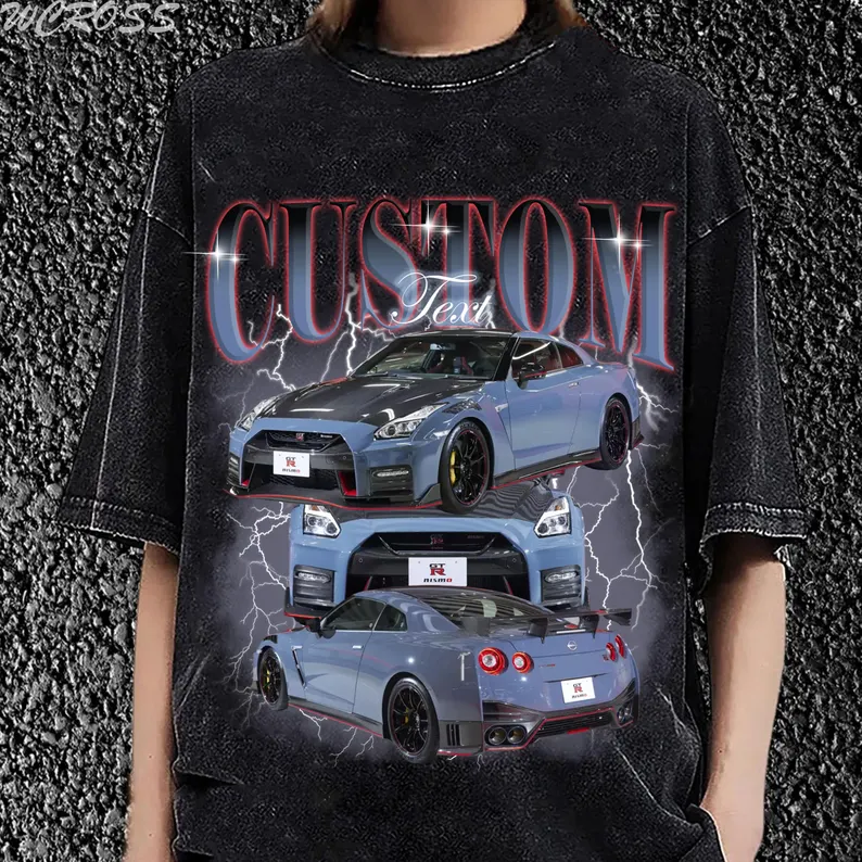 Custom Car Retro Vintage Bootleg Shirt, Custom Car Photo Shirt For Him