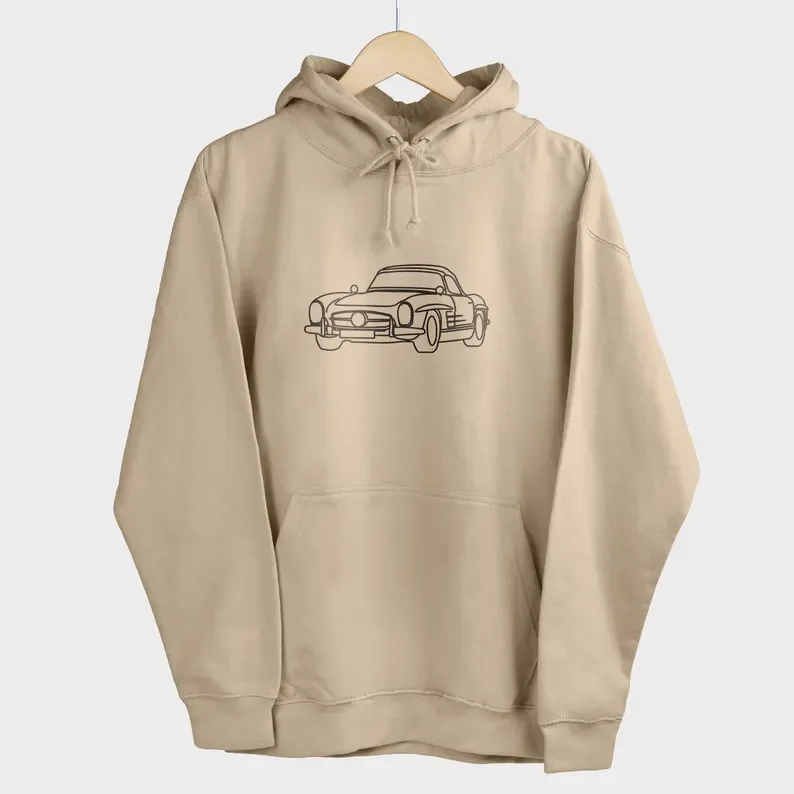 Custom Car Outline Photo T-Shirt, Personalized Gift For Him, Gift For Dad, Father's Day Gift