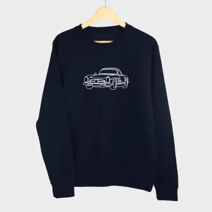 Custom Car Outline Photo T-Shirt, Personalized Gift For Him, Gift For Dad, Father's Day Gift