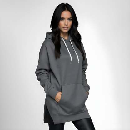 Custom Oversized Hoodie Dress With Text On Sleeve