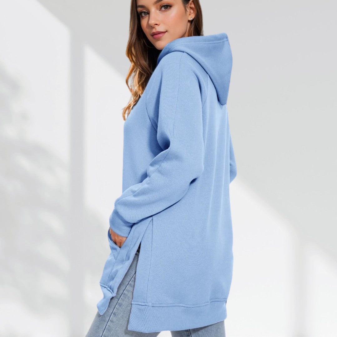 Custom Oversized Hoodie Dress With Text On Sleeve