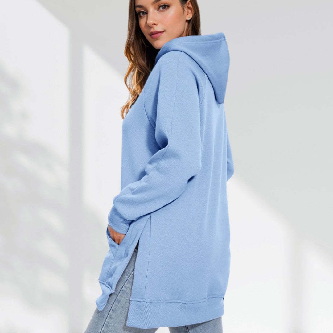 Custom Oversized Hoodie Dress With Text On Sleeve