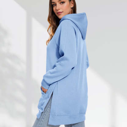 Custom Oversized Hoodie Dress With Text On Sleeve