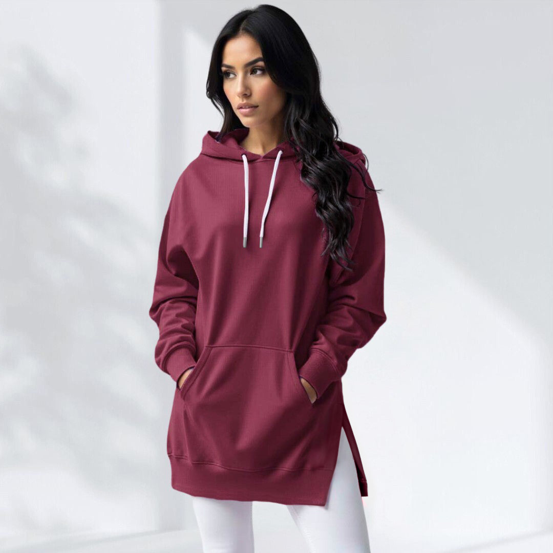Custom Oversized Hoodie Dress With Text On Sleeve
