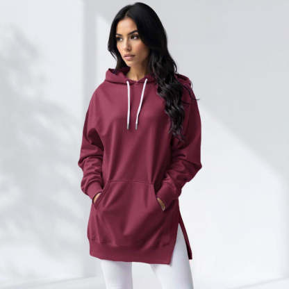 Custom Oversized Hoodie Dress With Text On Sleeve