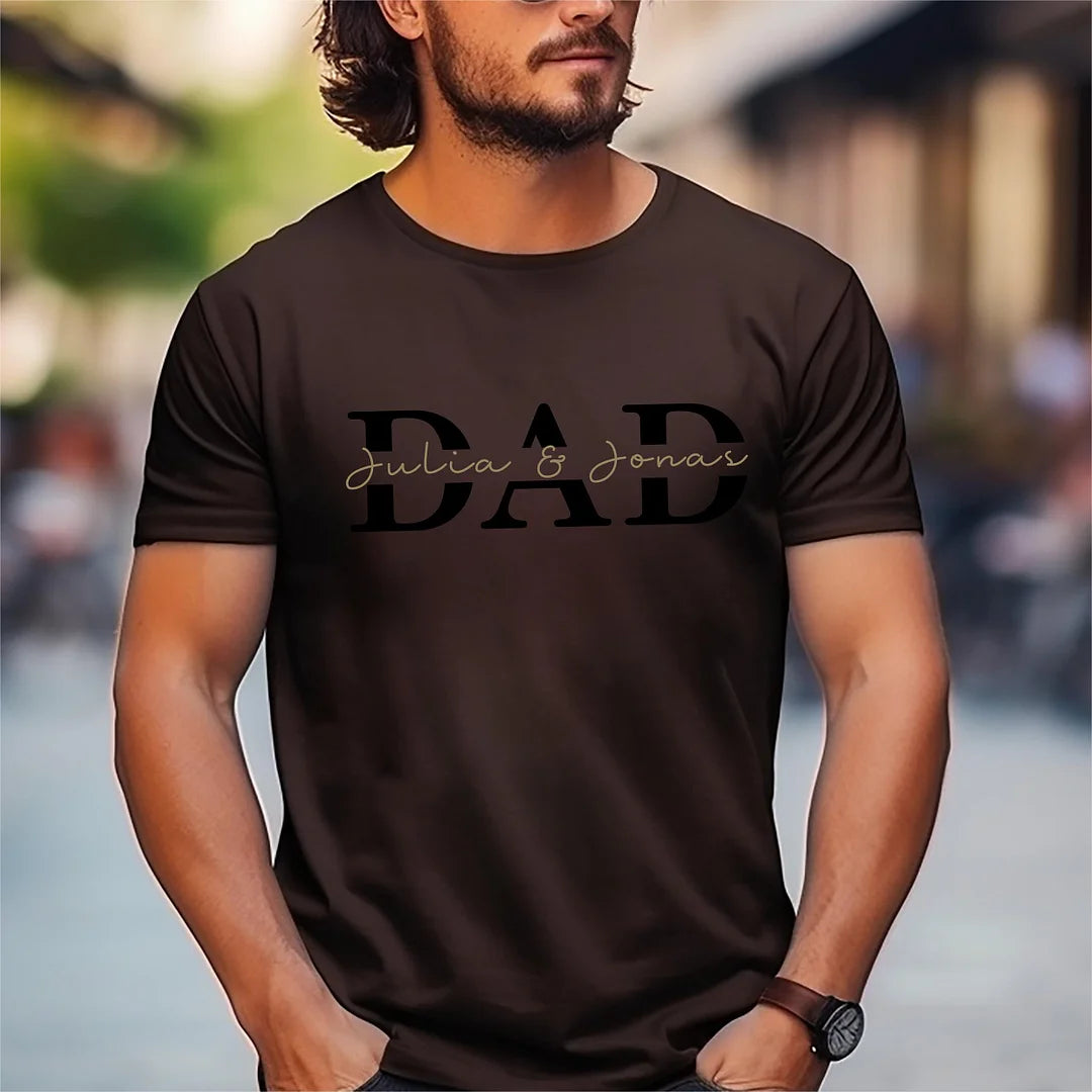 Personalized Dad T-shirt/Sweatshirt With Kids Names, Father's Day Gift