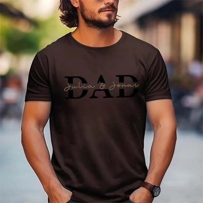 Personalized Dad T-shirt/Sweatshirt With Kids Names, Father's Day Gift