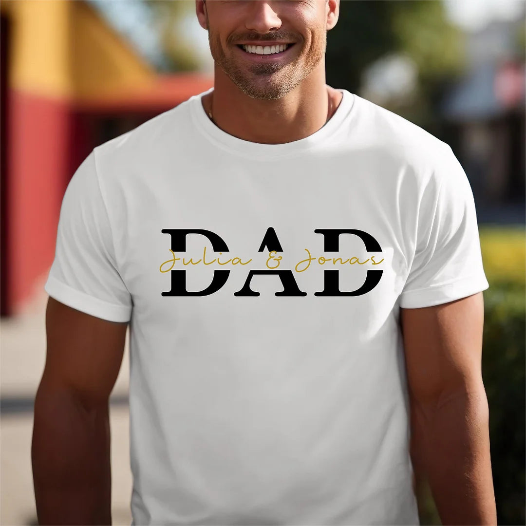 Personalized Dad T-shirt/Sweatshirt With Kids Names, Father's Day Gift