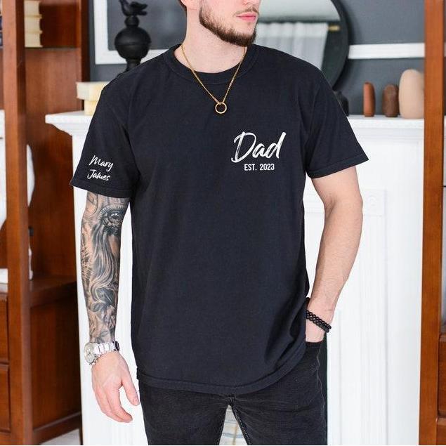 Personalized Est Date Dad Shirt with Kids Names T-Shirt/Sweatshirt