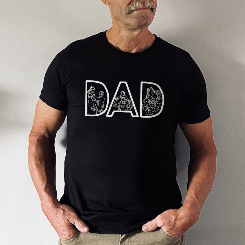 Custom Photo Portrait Shirt For Dad, Fathers Day Gifts