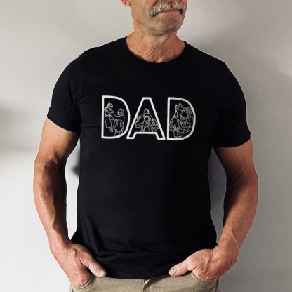 Custom Photo Portrait Shirt For Dad, Fathers Day Gifts