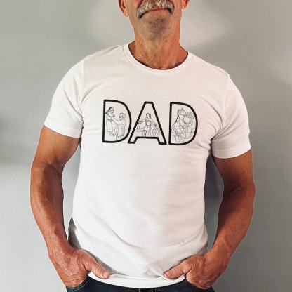 Custom Photo Portrait Shirt For Dad, Fathers Day Gifts