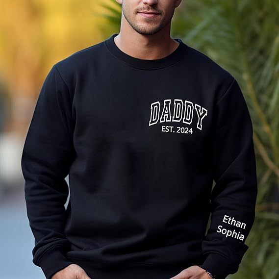 Dad's Pride-Custom Dad Shirt with Kids Names On Sleeve