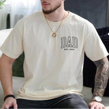 Dad's Pride-Custom Dad Shirt with Kids Names On Sleeve