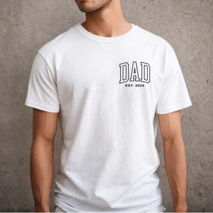 Dad's Pride-Custom Dad Shirt with Kids Names On Sleeve