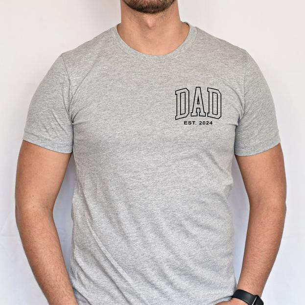 Dad's Pride-Custom Dad Shirt with Kids Names On Sleeve