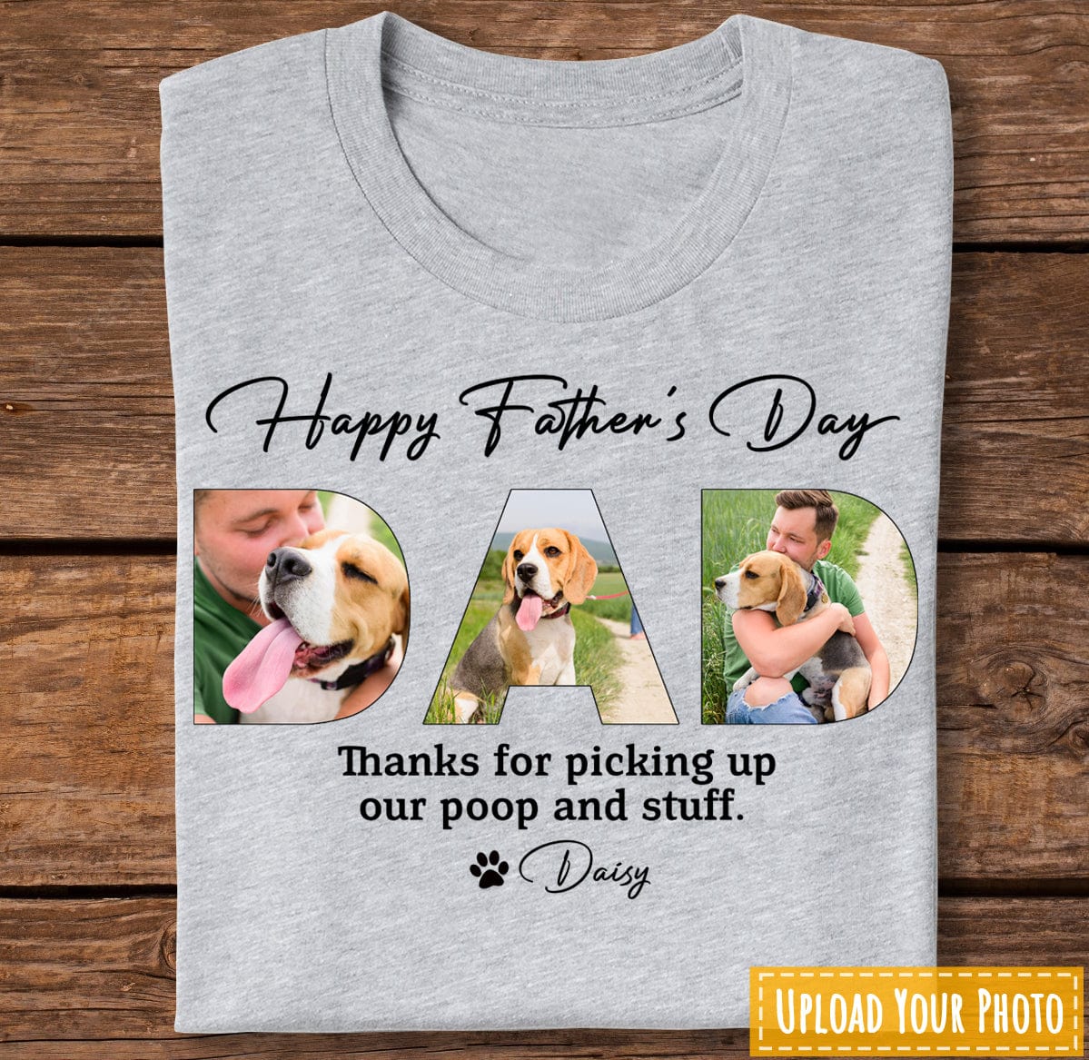Custom Upload Photo Sweatshirt Father's Day Gift, Dog Shirt