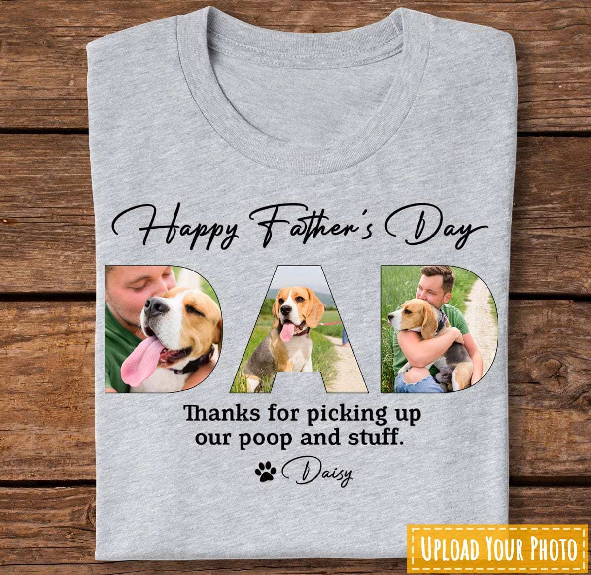 Custom Upload Photo Sweatshirt Father's Day Gift, Dog Shirt
